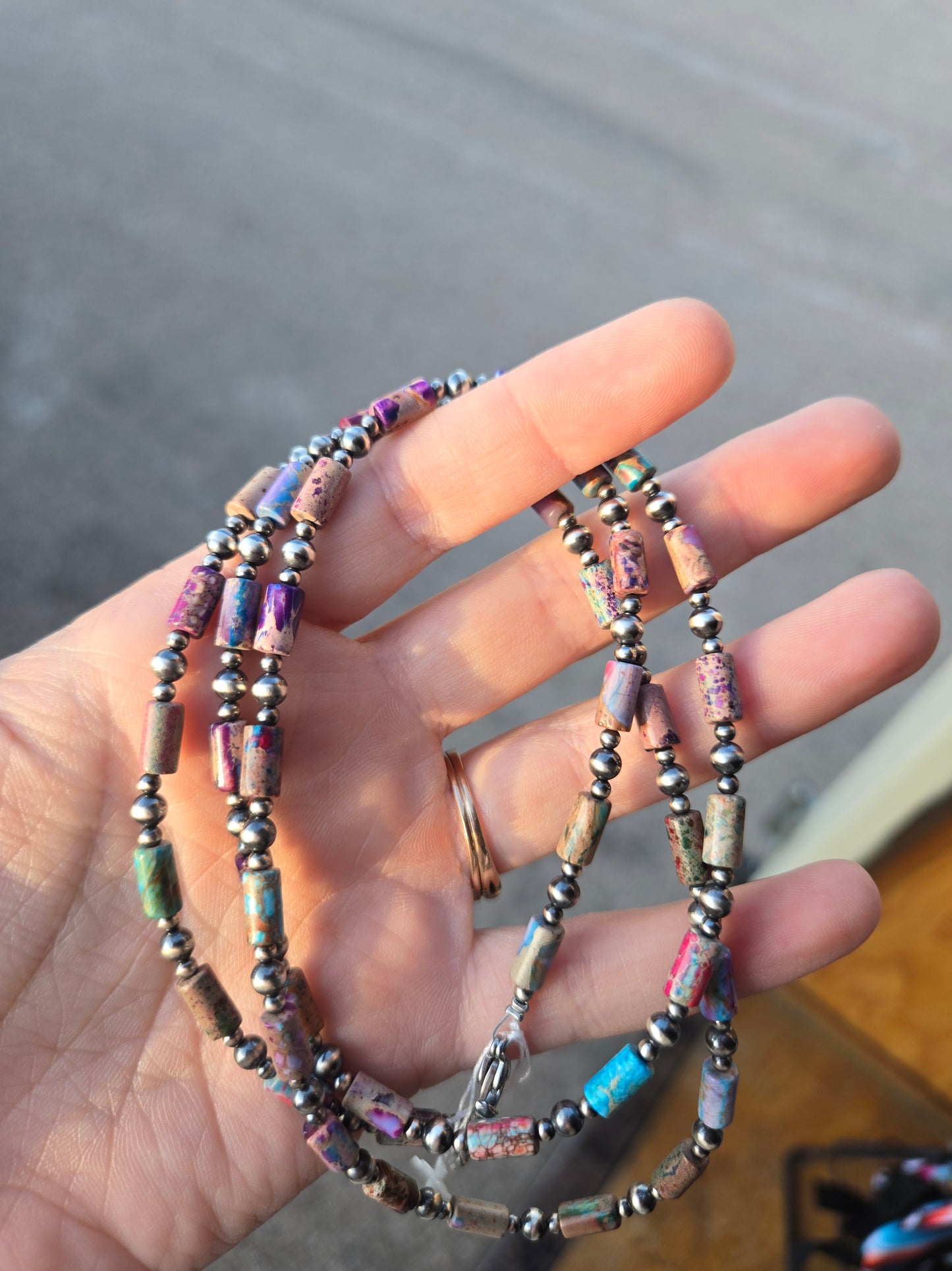 Sterling pearls and sea sediment