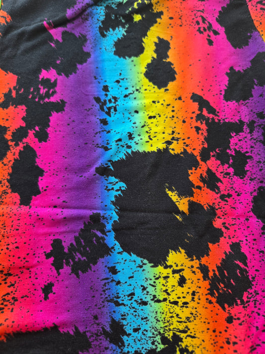 Rainbow cow print Onesie