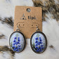 Blue bonnet earrings