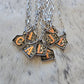 2 toned initial necklaces