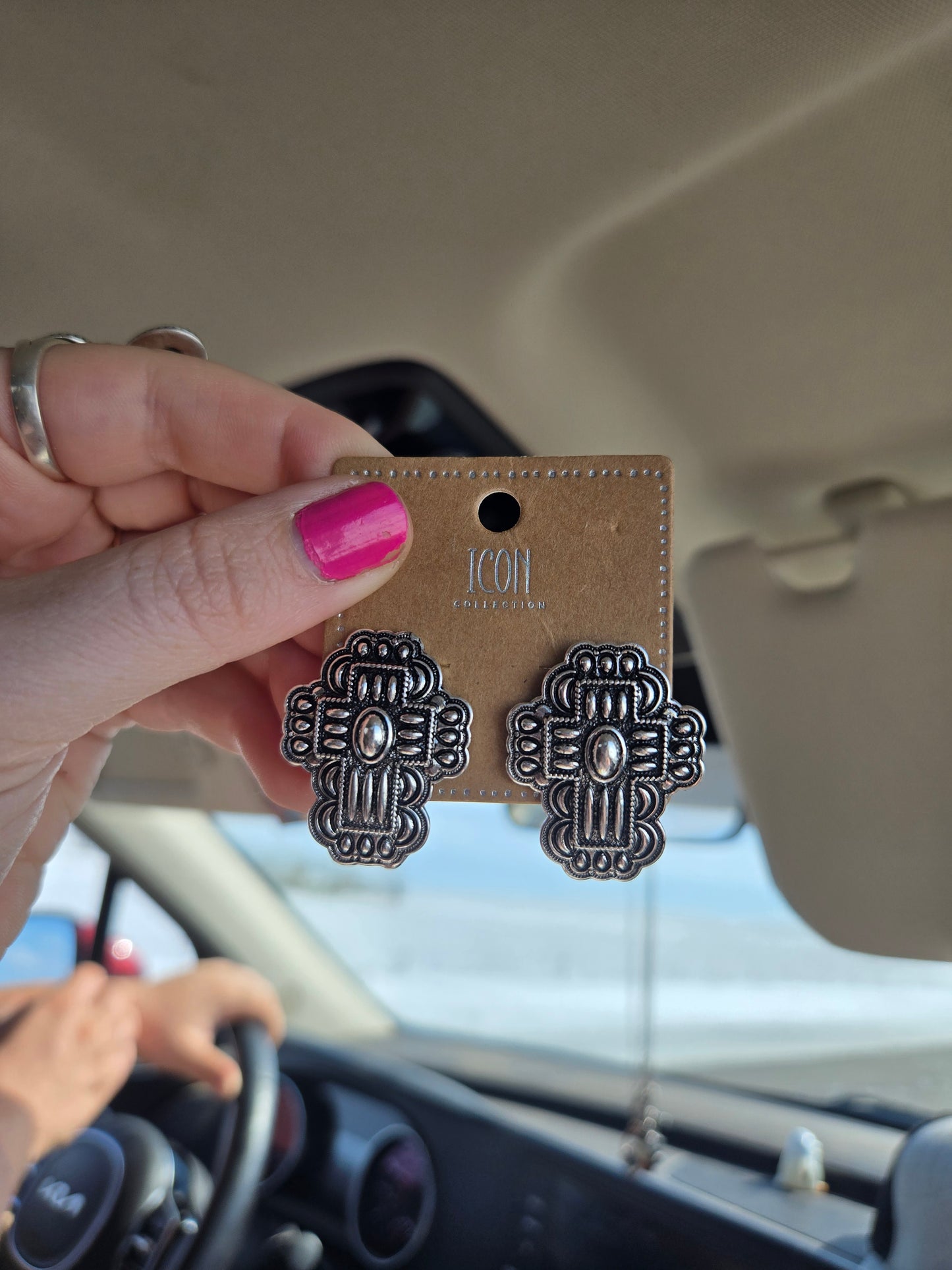 Cross earrings