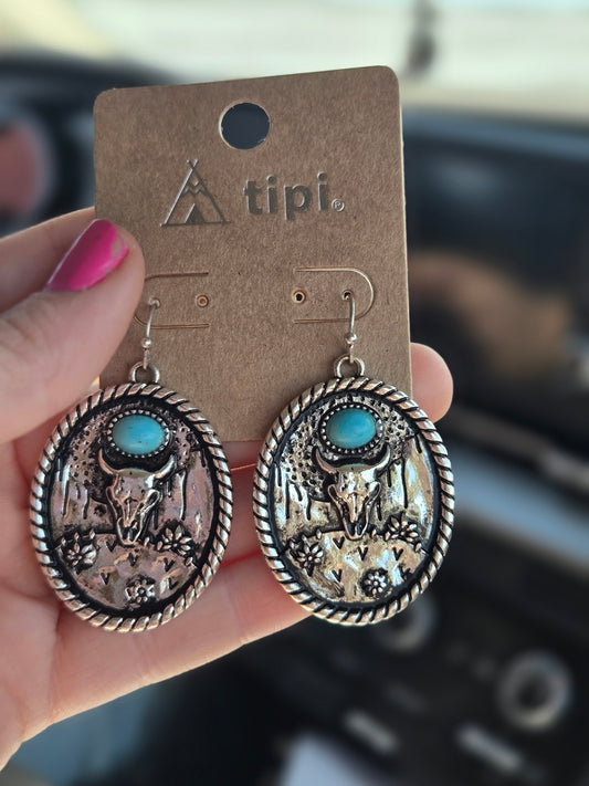 Steer earrings
