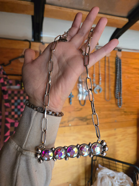 Gem bar necklace