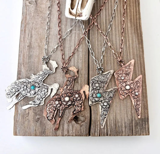 Tooled necklace