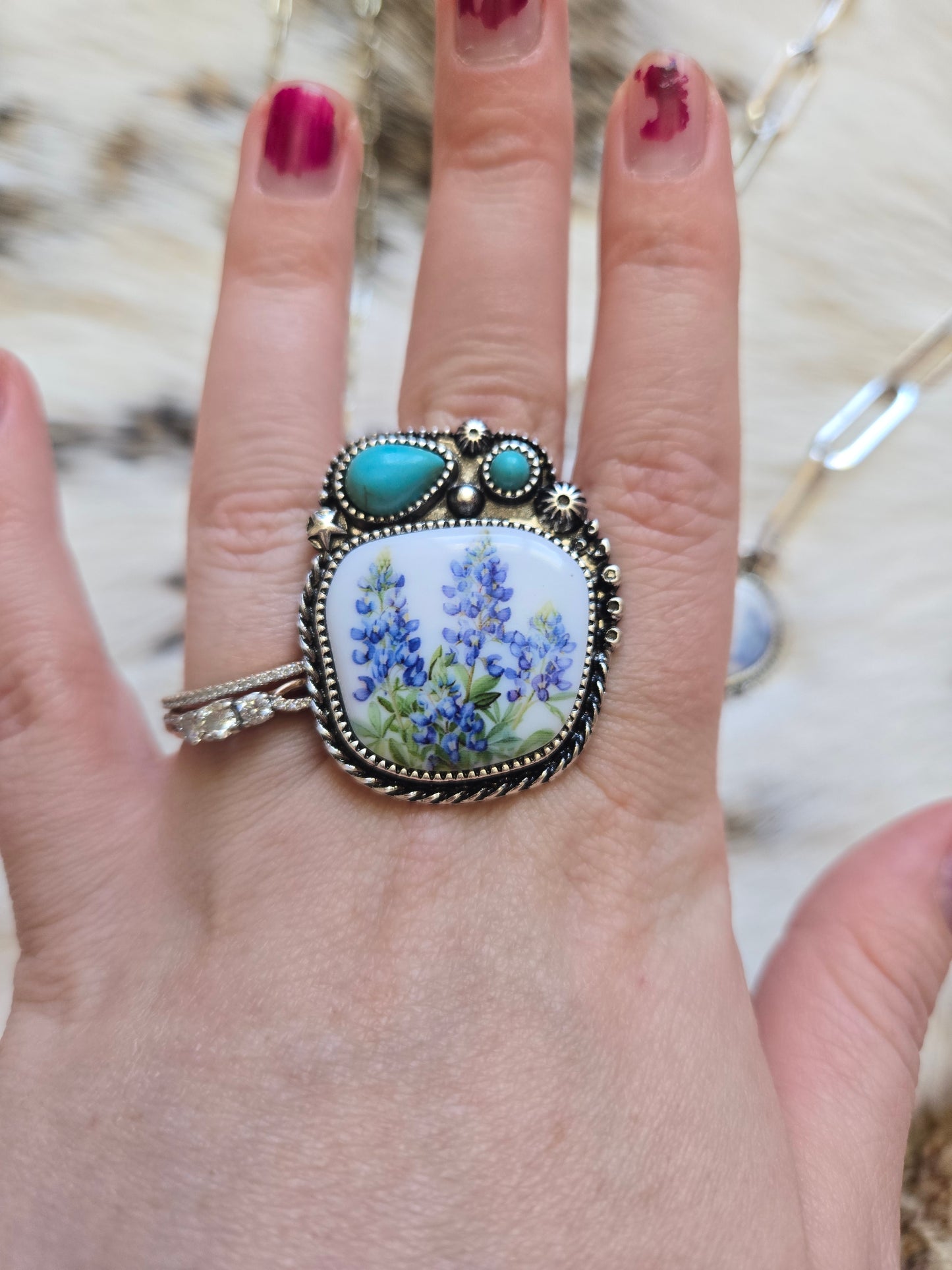 Blue bonnet ring