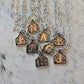 2 toned initial necklaces