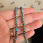 Rainbow calsilcia and sterling pearls