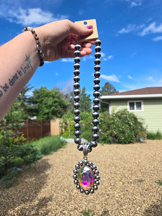 Large gem necklace