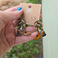 Leather boot earrings