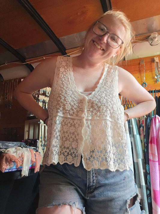 Cream vest