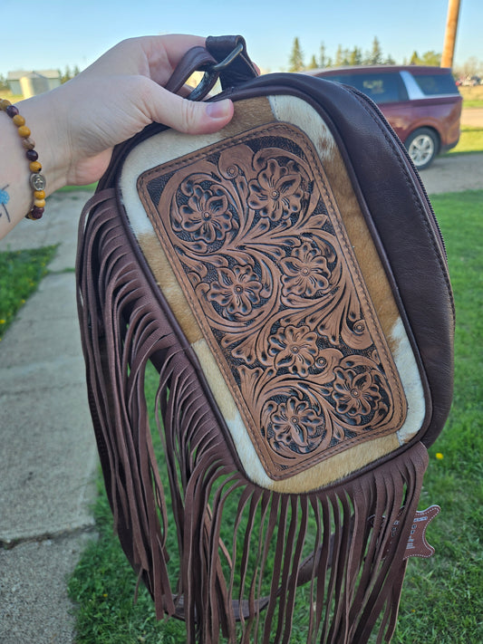 Fringe cross body bag