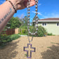 Cross gem necklace