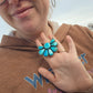 Sterling silver Blue bird turquoise necklace