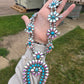 Turquoise and crystal squash