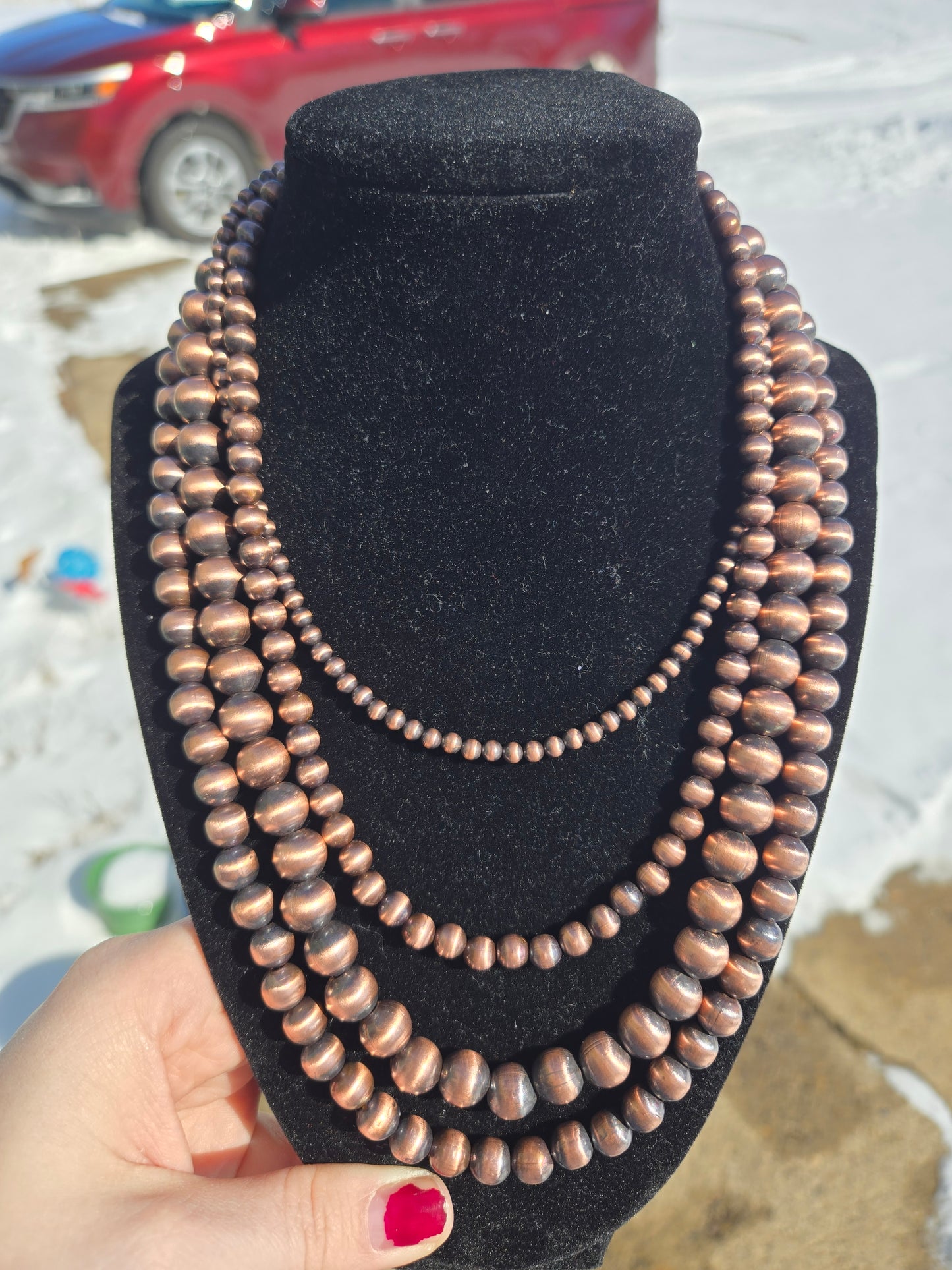 Copper pearls