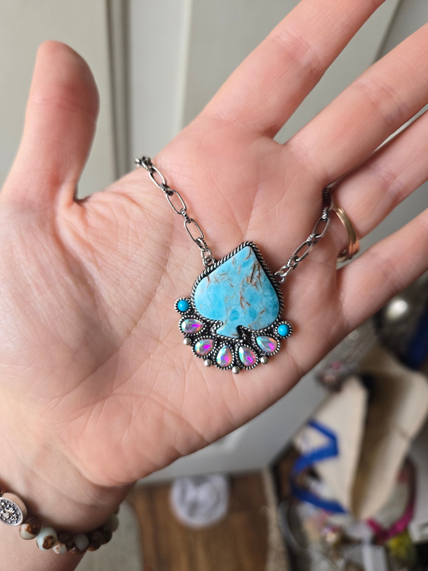 Spade necklace