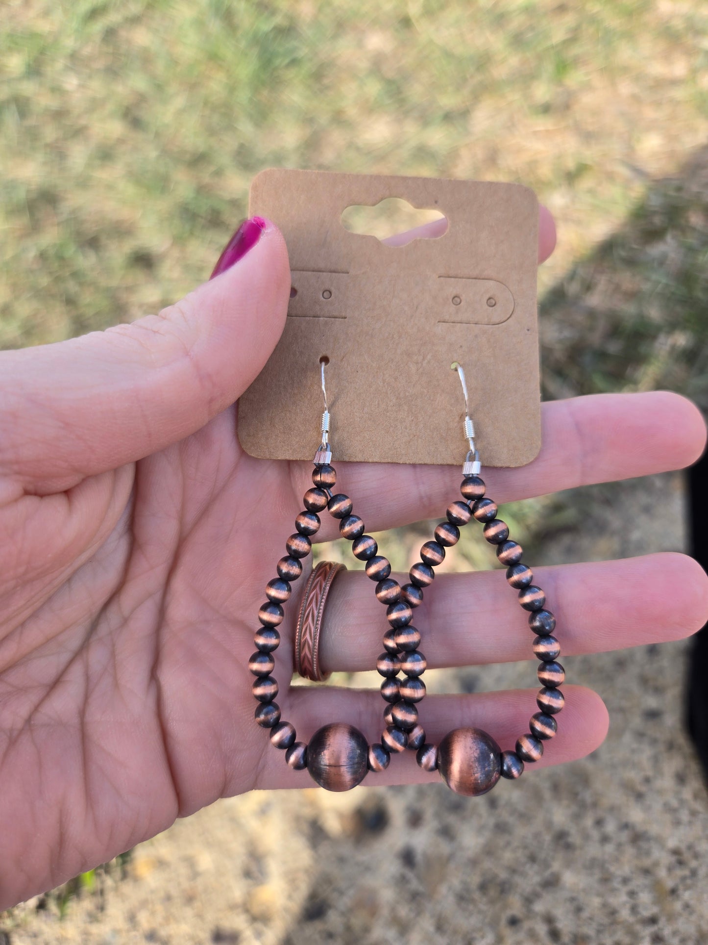 Copper earrings