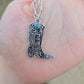 Boot initial necklace
