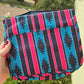 Teal aztec travel case