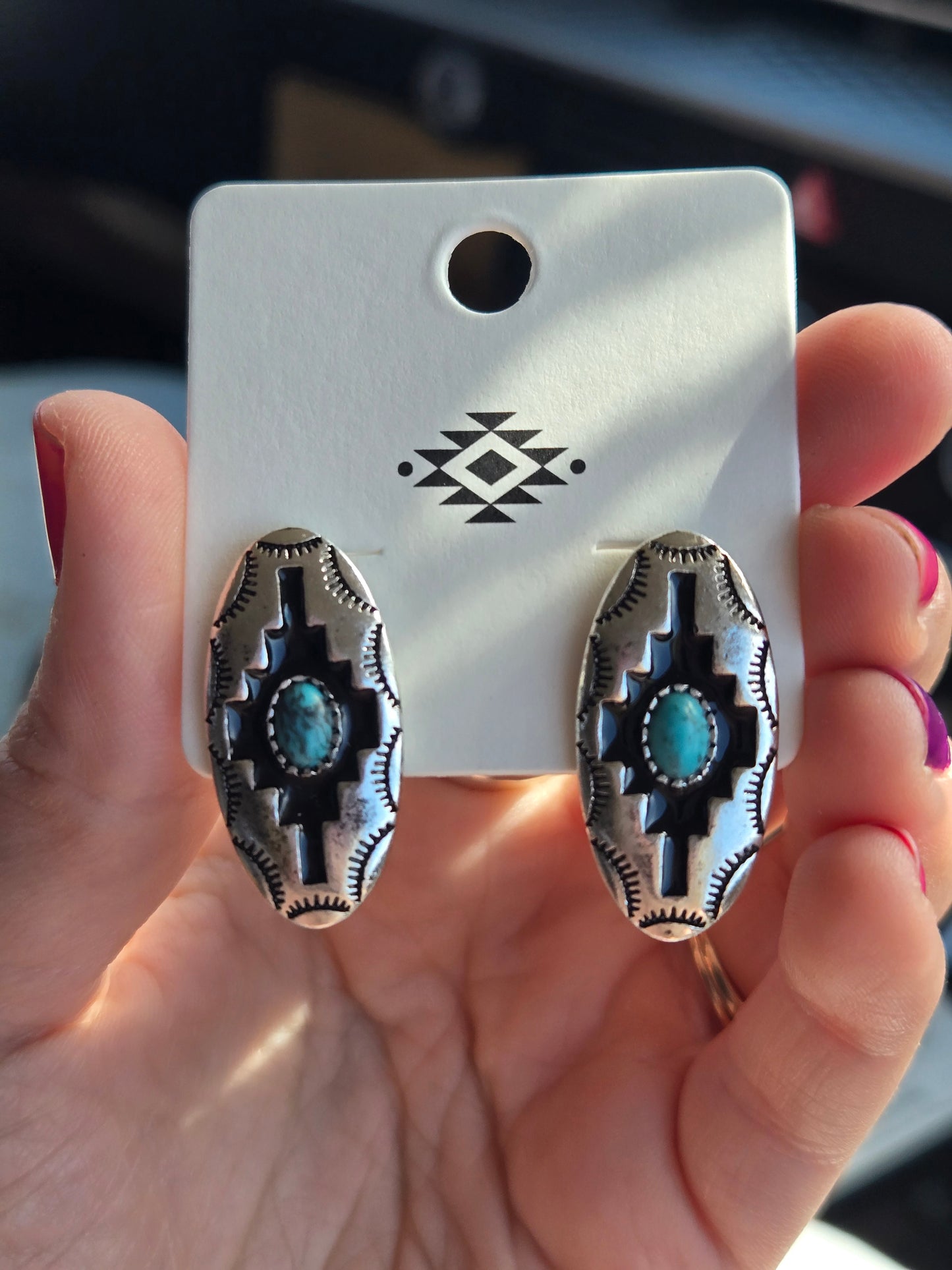 Concho earrings