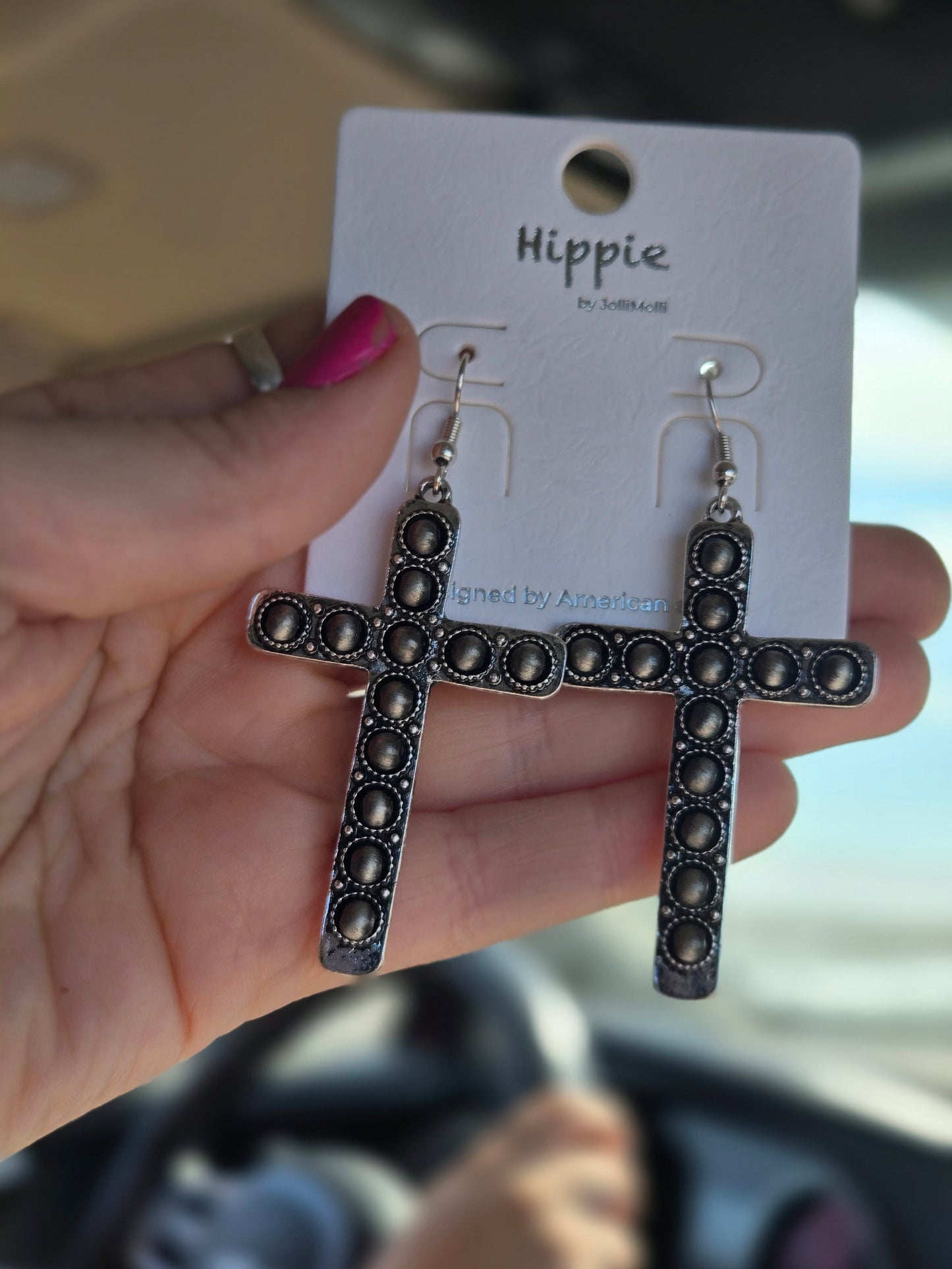 Cross earrings
