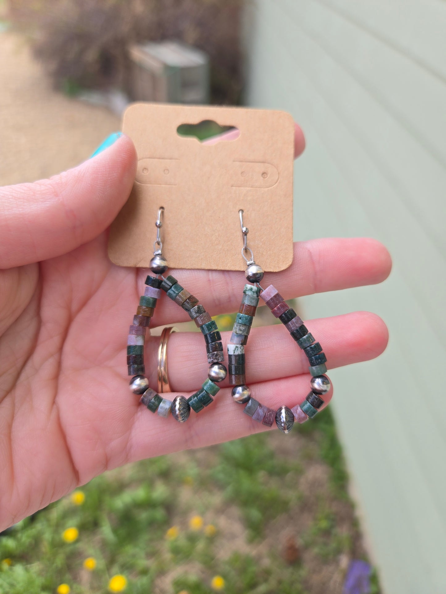 Agate and sterling pearls