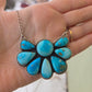 Sterling silver Blue bird turquoise necklace